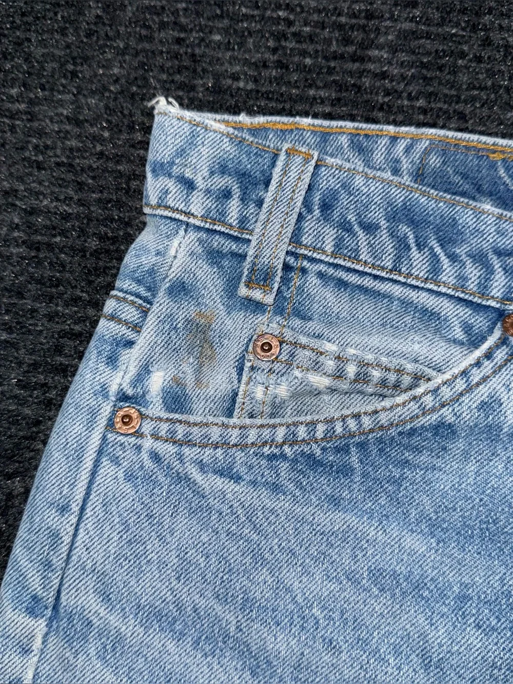 VTG 90s Levis 517 Orange Tab Bootcut Jeans 33x31.5 USA Thrashed Faded (tag34x34)